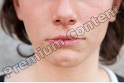 Mouth Woman Casual Average Street photo references